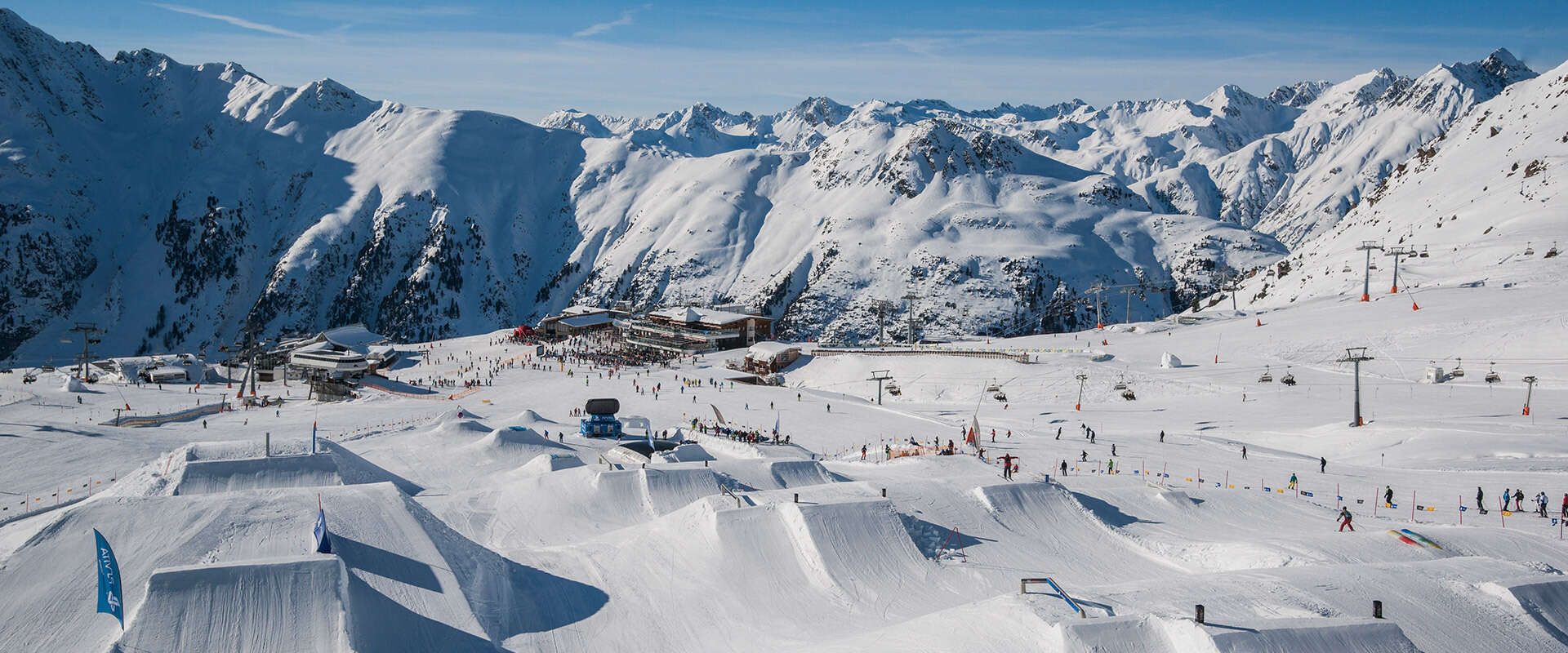 Skigebiet in Ischgl in Tirol
