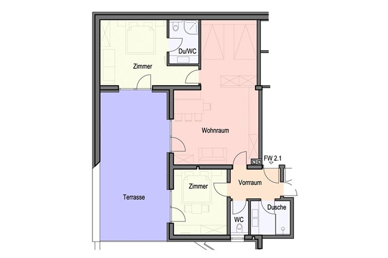 Floor plan of Apartment Top 3